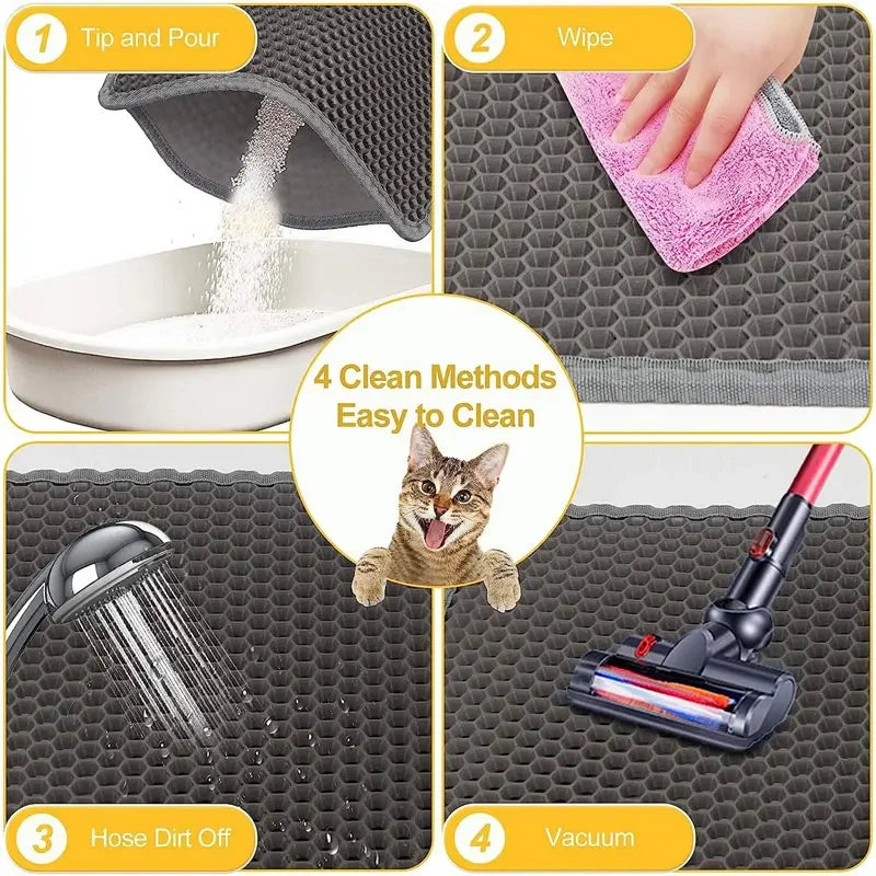 Tapis Anti-dérapant pour Litière - Propreté Assurée