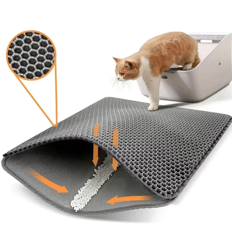 Tapis Anti-dérapant pour Litière - Propreté Assurée