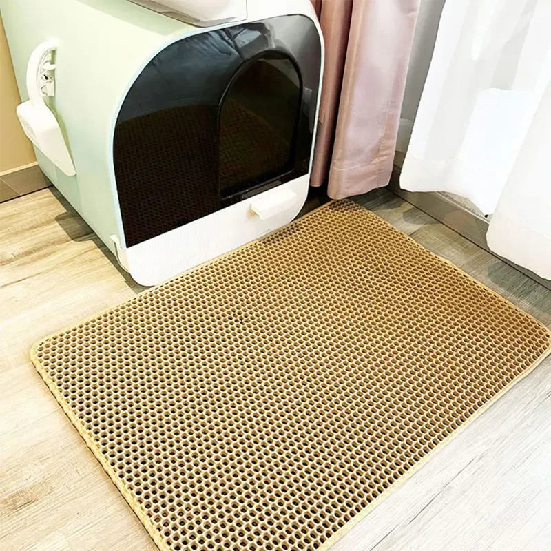 Tapis Anti-dérapant pour Litière - Propreté Assurée