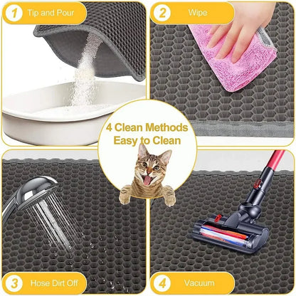 Tapis Anti-dérapant pour Litière - Propreté Assurée