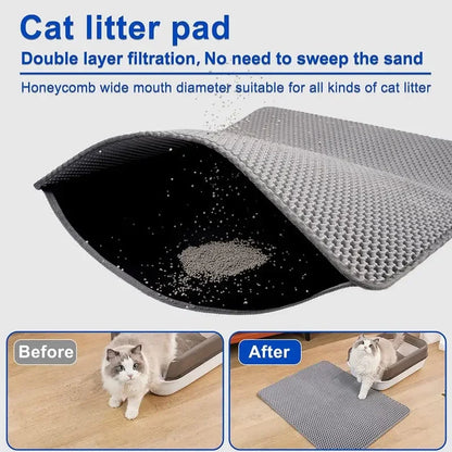 Tapis Anti-dérapant pour Litière - Propreté Assurée
