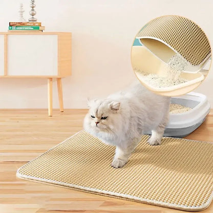 Tapis Anti-dérapant pour Litière - Propreté Assurée