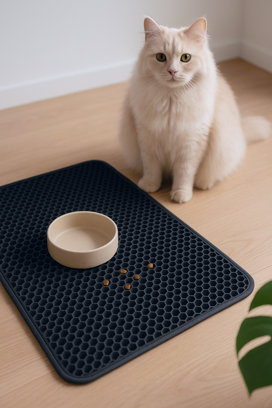 Tapis Anti-dérapant pour Litière - Propreté Assurée